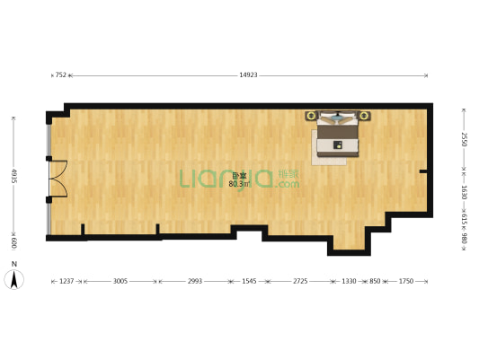 马鞍山万达广场 1室0厅0卫 126平方