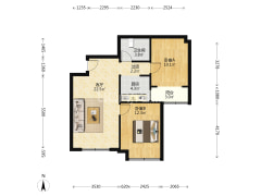 出售御景园 南向两居  交通方便 满二-涿州君临天下御景园户型图