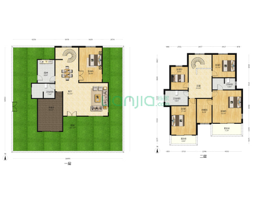 华新明珠苑 5室1厅3卫 263平方