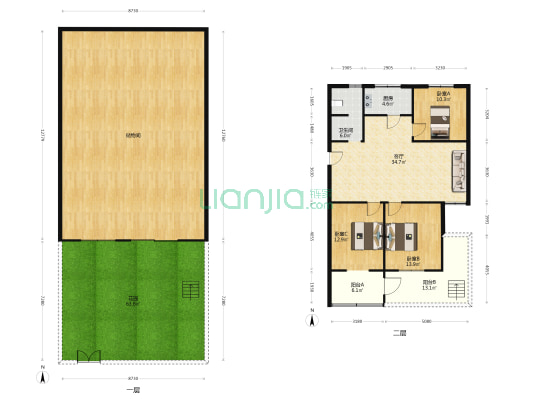 西苑华庭 3室1厅1卫 104平方