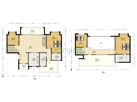 龙湖景粼天著花千树 4室1厅3卫 185平方