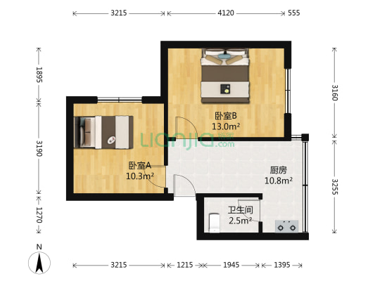 青龙巷10号 2室0厅1卫 45平方