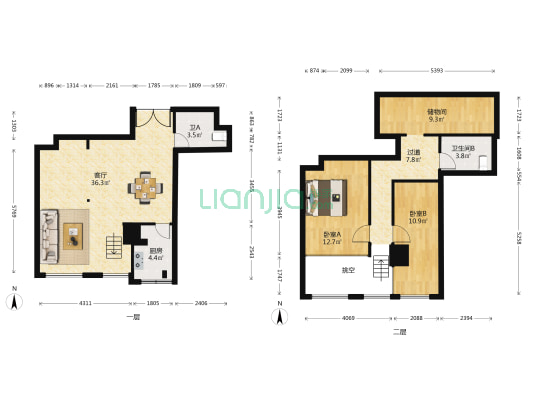 融信智慧广场 2室1厅2卫 69平方