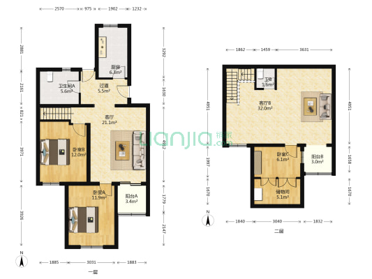 海淀南路24号院 3室2厅2卫 134平方