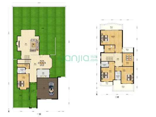广州雅居乐花园灏湖居 4室2厅3卫 318平方