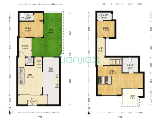 东海岛散盘 3室1厅4卫 81平方