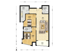 涿州开发区御景园全南两居室精装诚意出售-涿州君临天下御景园户型图