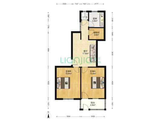 水利公寓 2室1厅1卫 74平方