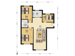 满二 楼栋位置好 楼间距大 全天采光 视野开阔-涿州K2狮子城南区户型图