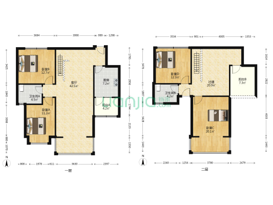 和气公寓 4室1厅2卫 141平方
