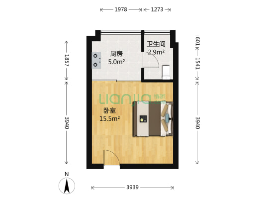 风格名苑 1室0厅1卫 31平方