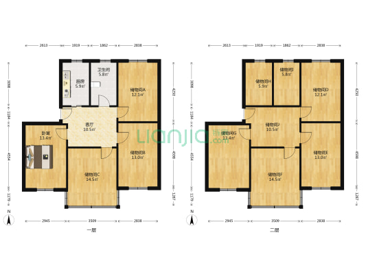 白云新村 1室1厅1卫 89平方