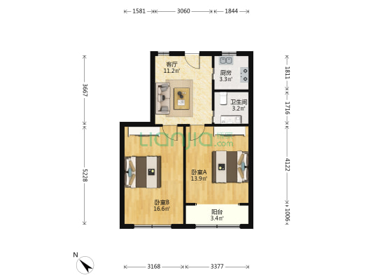 彰武路120弄 2室1厅1卫 78平方