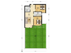 高铁新干线 2室1厅 南-涿州高铁新干线户型图