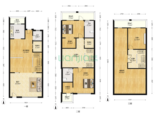 融创嘉德庄园一期 4室1厅3卫 179平方