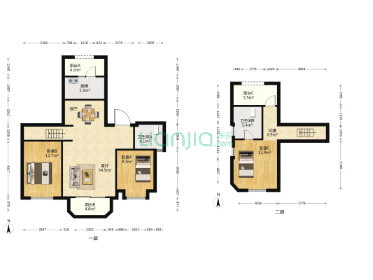 福清金辉城市广场 3室1厅2卫 140平方