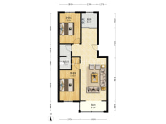 银都花园 南北通透两居 低楼层 满五税低-涿州银都花园户型图