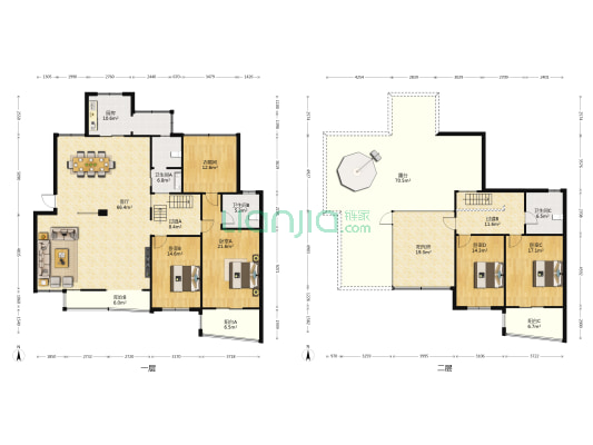 月安花园揽月居 4室1厅3卫 223平方