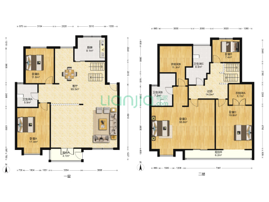 翔和庭院 5室1厅3卫 258平方