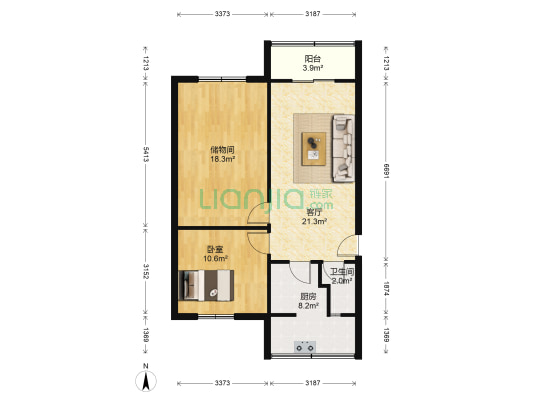 冶金宿舍 1室1厅1卫 71平方