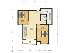 御景园全南精装修两居室拎包入住-涿州君临天下御景园户型图