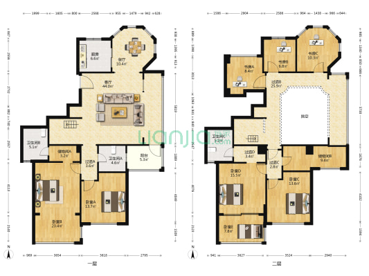 中金御景园 8室2厅3卫 240平方