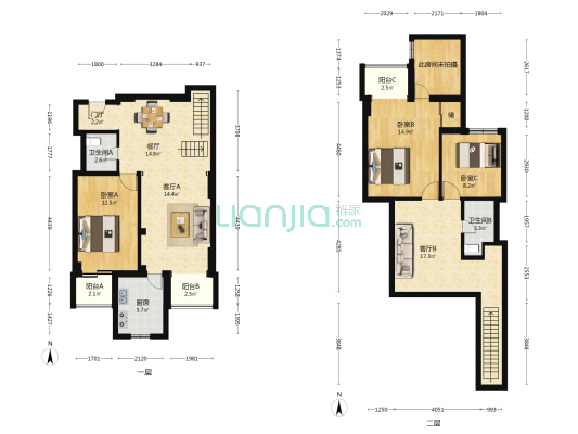 新融苑 3室3厅2卫 145平方