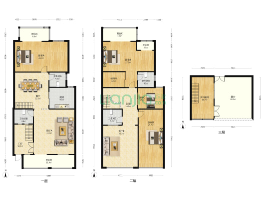 美庐 5室3厅4卫 249平方