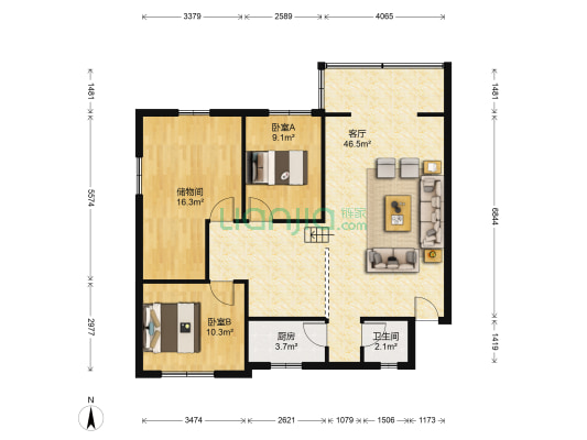 五童街10号 2室1厅1卫 109平方