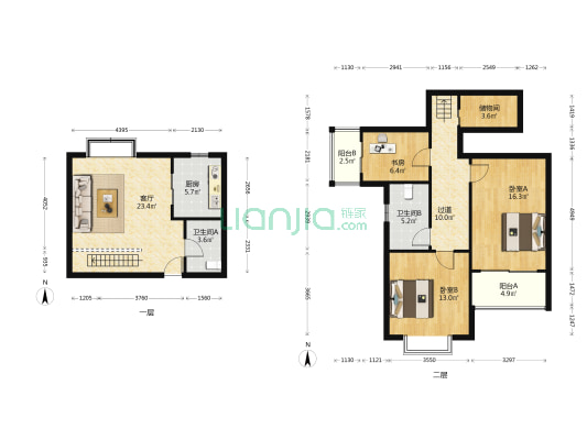 吉联大厦 3室1厅2卫 136平方