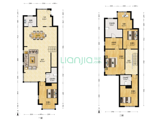 龙湖滟澜海岸澜庭 5室1厅3卫 220平方
