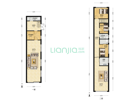 同喜街 4室2厅3卫 56平方