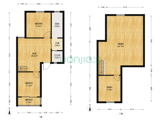 普德花园 1室0厅1卫 71平方