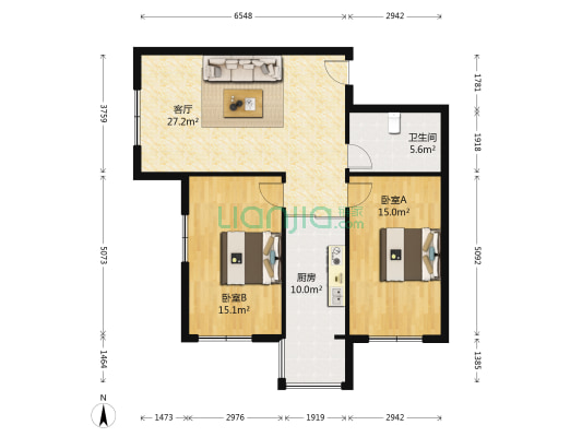 阳光家园四期 2室1厅1卫 100平方