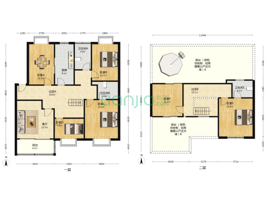 梅桂苑 6室1厅3卫 186平方
