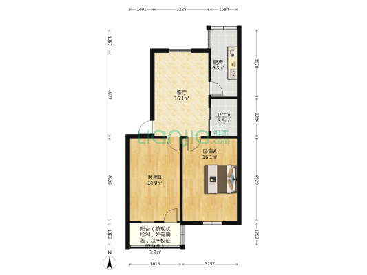 东门坡 2室1厅1卫 73平方