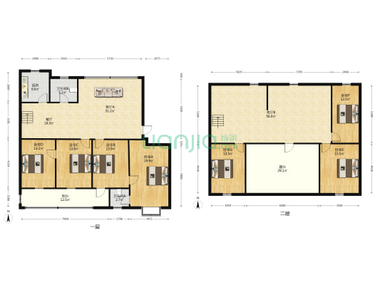 万鑫苑东区 7室3厅2卫 155平方