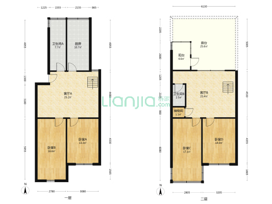 华中西路2号 4室2厅2卫 159平方
