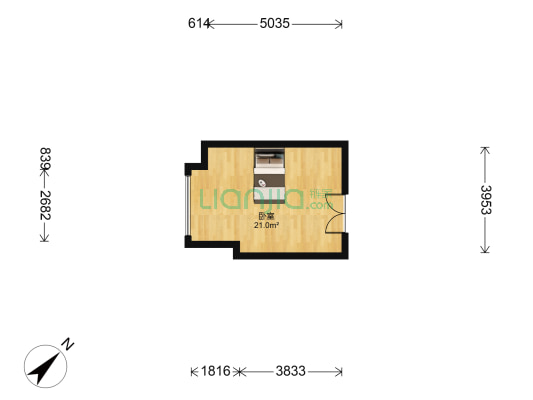 鲁能星城外滩 1室0厅0卫 43平方