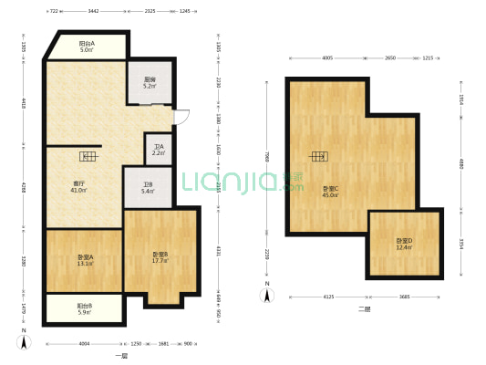 琴海湾 4室1厅2卫 114平方