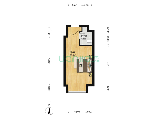建工嘉寓 1室0厅1卫 38平方