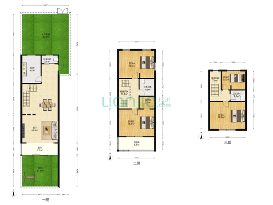 吉庆家园百花苑别墅 4室1厅3卫 180平方