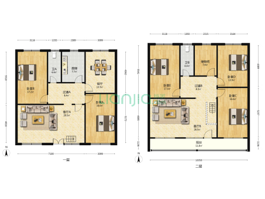 洪济路 5室3厅2卫 237平方