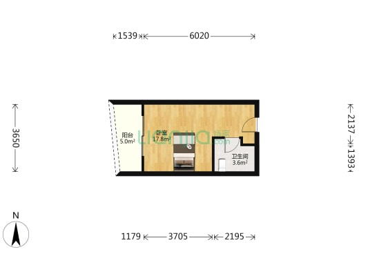 和富东成 1室0厅1卫 40平方