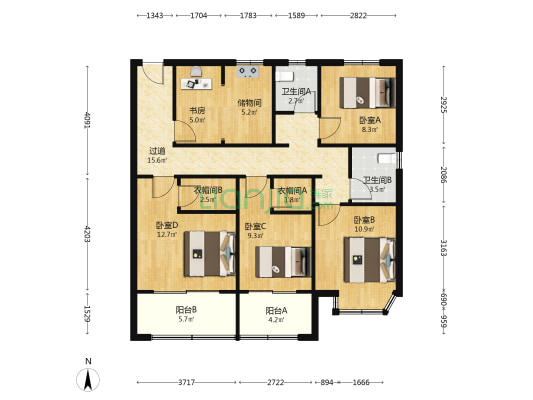 金浦御龙湾I区 5室0厅2卫 121平方