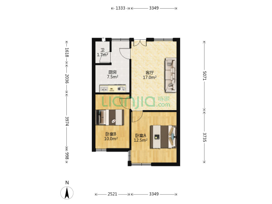 容桂容新路一座 2室1厅1卫 70平方