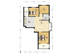 天伦湾馨园 精装三居 中间层 房本满-涿州天伦湾馨园户型图