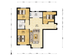鸿坤理想湾南区 3室2厅 南 北-涿州鸿坤理想湾南区户型图
