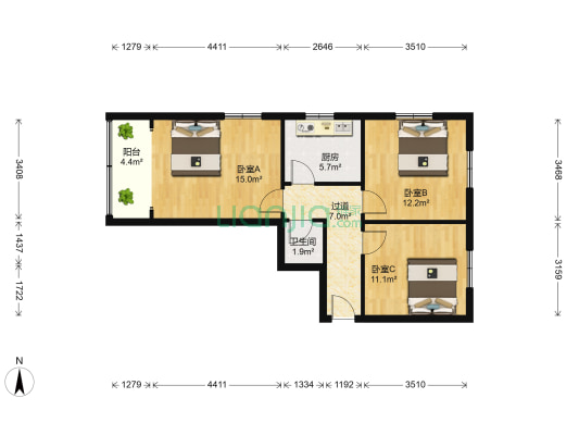 福建路16号 3室0厅1卫 70平方