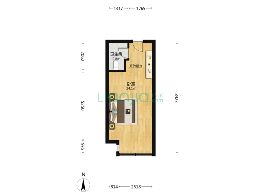 Domo  ONE 1室0厅1卫 41平方